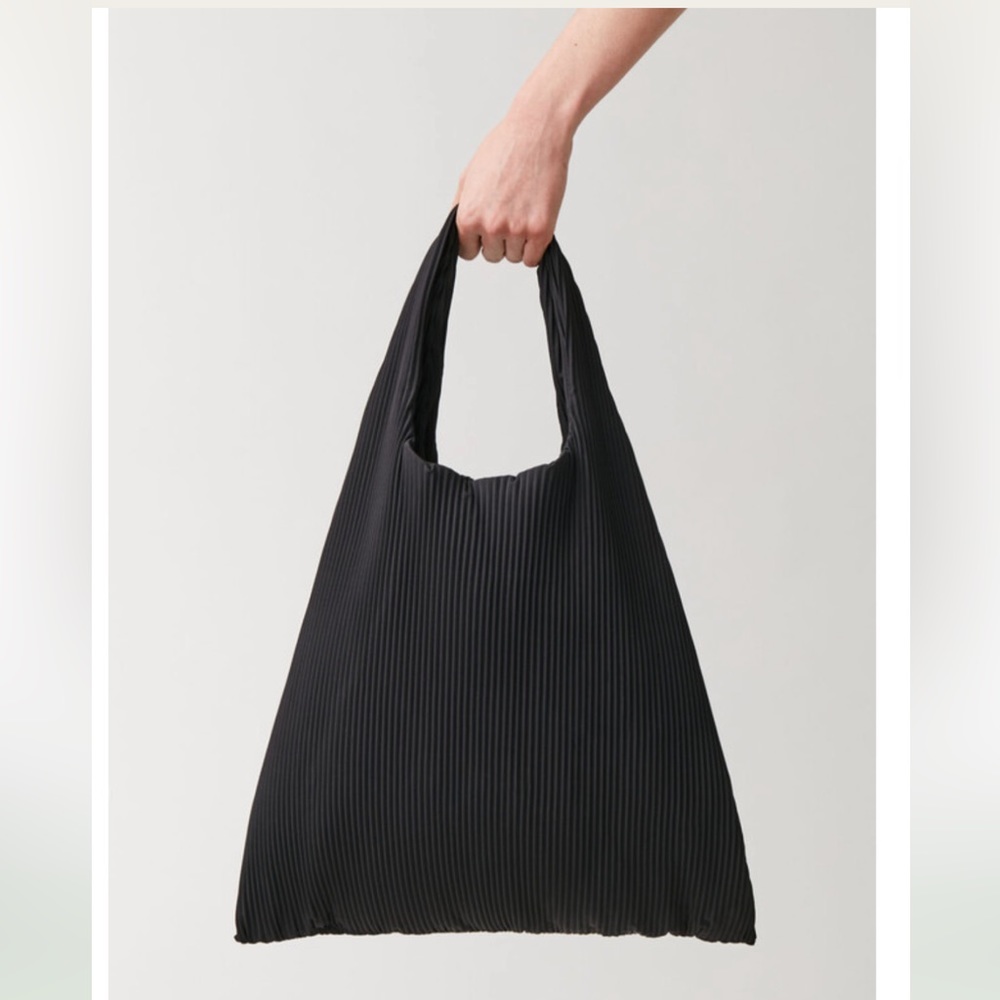 COS Pleated Fabric Tote Bag